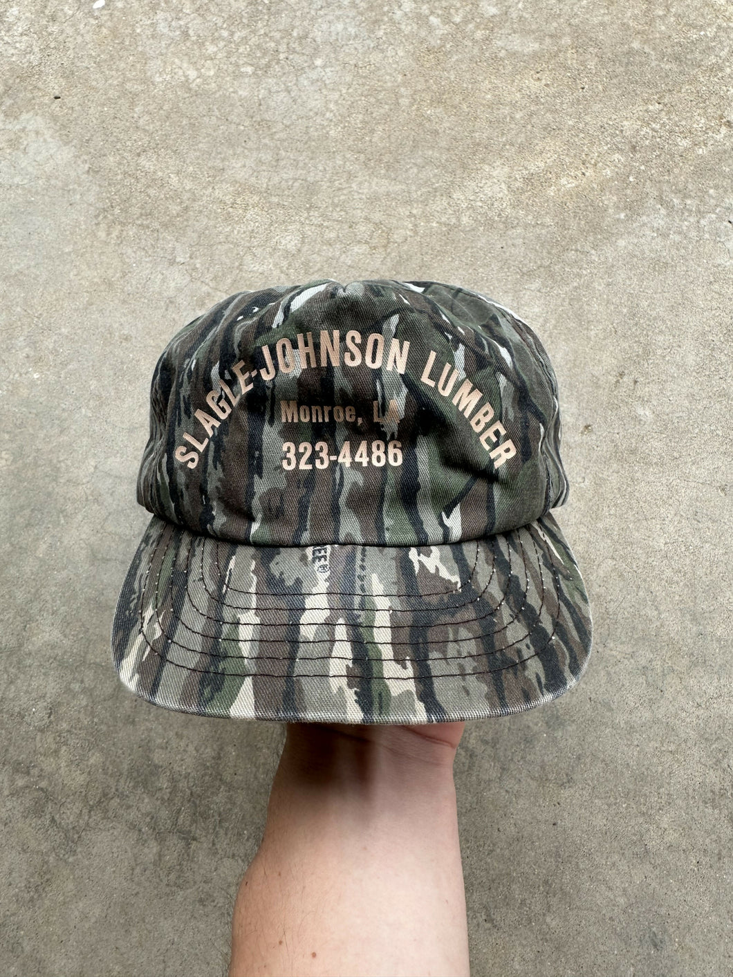 Vintage Slagle-Johnson Lumber Realtree Camo Hat