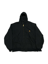 Load image into Gallery viewer, 90s Carhartt Mens J140 BLK Duck Quilted Lined Hooded Jacket Black XXL USA