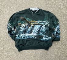 Load image into Gallery viewer, Vintage Art Unlimited XL Pullover Sweater Bald Eagle Waterfall