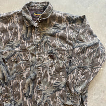 Load image into Gallery viewer, Vintage Browning Mossy Oak Treestand Camo Button Up Shirt (XL)