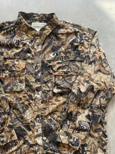 Load image into Gallery viewer, Vintage Mossy Oak Forest Floor Camo Nylon Button Up Shirt (3XL)
