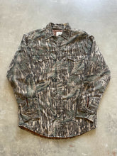 Load image into Gallery viewer, Vintage Mossy Oak Treestand Camo Insulated Button-Up Shirt (M)
