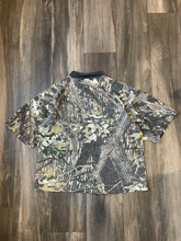 Load image into Gallery viewer, Vintage Mossy Oak Breakup Camo Jersey Material Polo Shirt (XL)