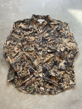 Load image into Gallery viewer, Vintage Mossy Oak Forest Floor Camo Nylon Button Up Shirt (3XL)