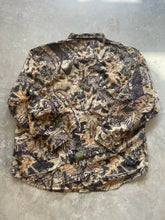 Load image into Gallery viewer, Vintage Mossy Oak Forest Floor Camo Nylon Button Up Shirt (3XL)