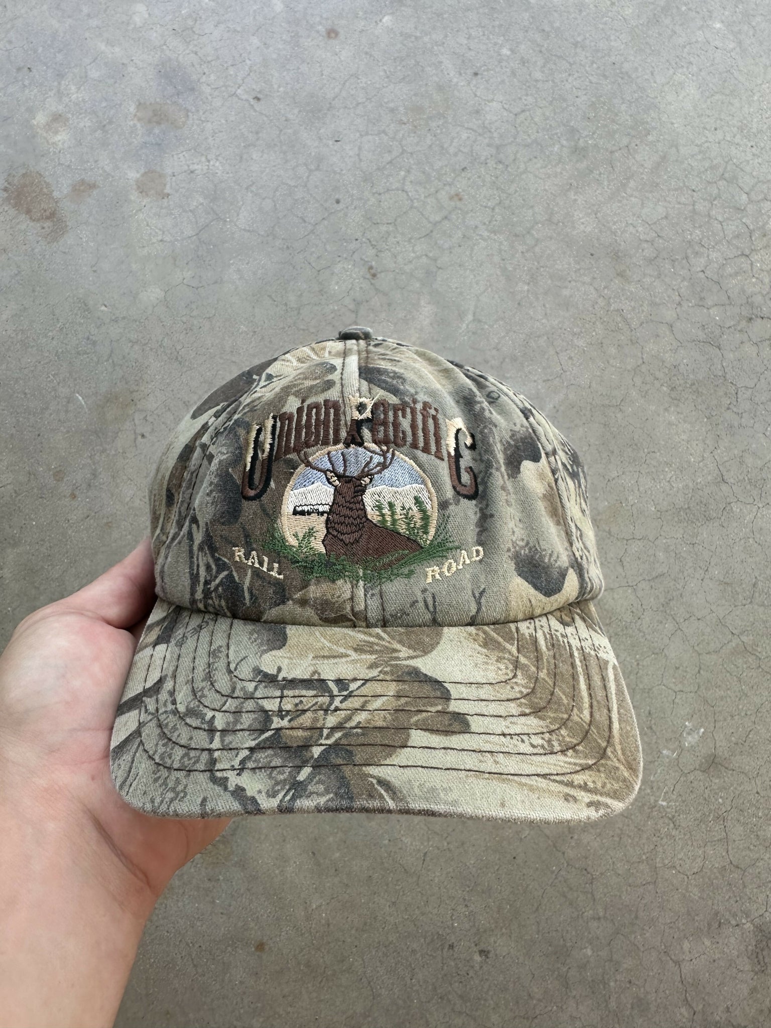 Vintage Realtree Camo Union Pacific Hat