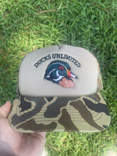 Vintage Duck Camo Ducks Unlimited Wood Duck Hat