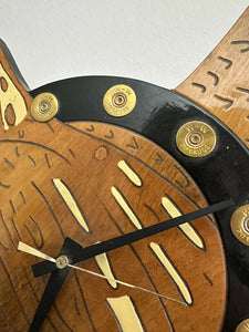 Vintage Wooden Shotgun Shell Quail clock