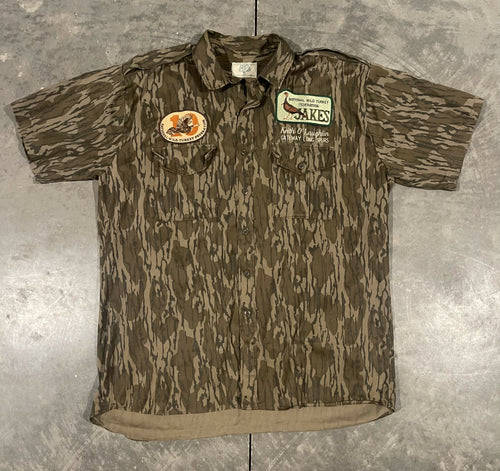 80’s Mossy Oak Bottomland Short Sleeve Button Down NWTF Shirt (XL) 🇺🇸