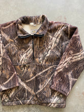 Load image into Gallery viewer, Vintage Mossy Oak Shadow Branch Camo Fleece Quarter-Zip Pullover (S)