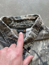 Load image into Gallery viewer, Vintage Rattlers Brand Mossy Oak Breakup Camo Button-Up Shirt (L)