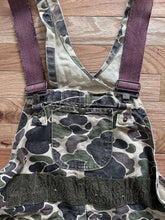 Load image into Gallery viewer, Vintage Carhartt insulated lined overalls bibs vintage duck hunting camo made in USA men’s size 36x30 Union made