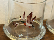 Load image into Gallery viewer, Vintage Mallard Drinking Glasses, Set of 2, Avon Chesapeake Collection, 8 oz. Bar Rocks Glasses, Old Fashion Glasses