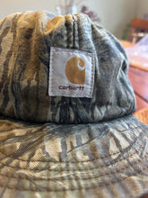 Load image into Gallery viewer, Vintage Carhartt Camo Mossy Oak Treestand bottomland Hunting Cap trapper bomber hat