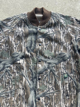 Load image into Gallery viewer, Vintage MossyOak Brand Treestand Camo Bomber (M/L)