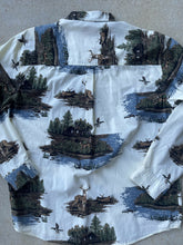 Load image into Gallery viewer, 2000’s Outdoor Life Deer/Duck Cabin Button Up Shirt (L)