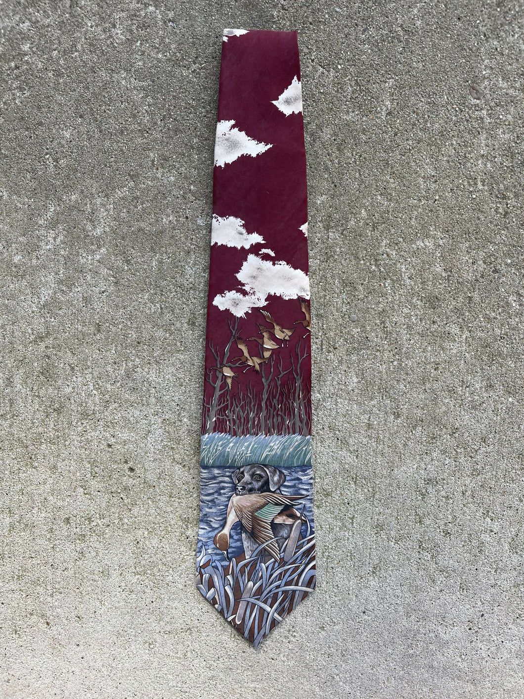 Vintage Field And Stream Black Lab And Pintail Tie