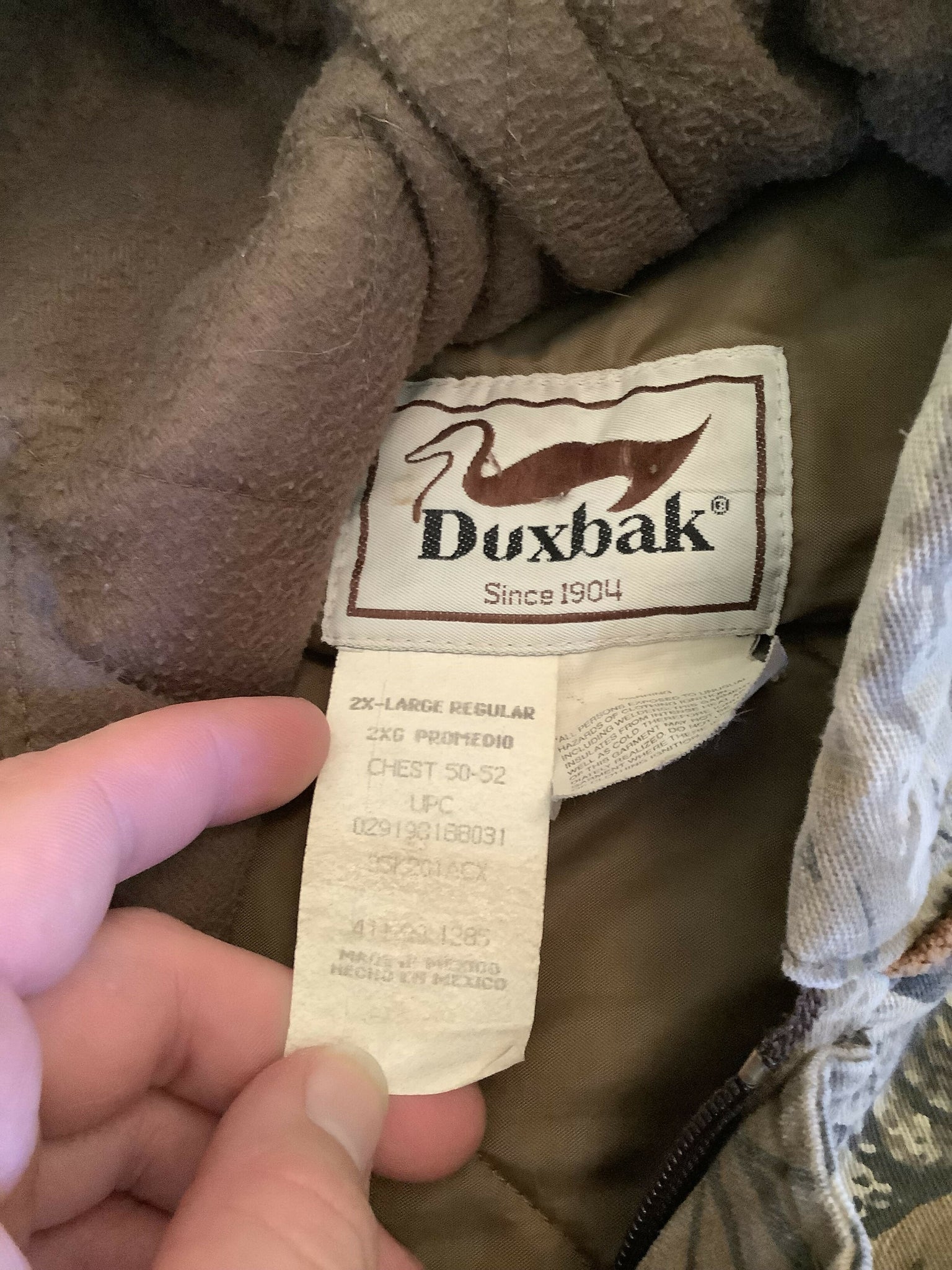 Veste de chasse vintage Duxbak Realtree Camo - isolée des années 90 fabriquée aux États-Unis - France Veste de chasse vintage Duxbak Realtree Camo - isolée des années 90 fabriquée aux États-Unis - France