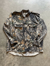 Load image into Gallery viewer, Vintage Mossy Oak Breakup Camo Strap Shirt (XL)