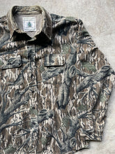 Load image into Gallery viewer, Vintage Northwest Territory Mossy Oak Treestand Camo Chamois Shirt (L)