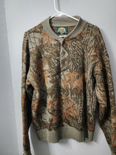 Load image into Gallery viewer, 90’s Cabela's Henley Camo Wool Sweater Large 🇺🇸