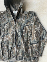 Load image into Gallery viewer, Vintage Mossy Oak Treestand Camo Chamois Hoodie Jacket (XL)