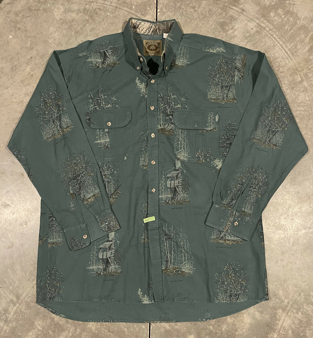 Mossy Oak Companions Deer Stand Button Down Shirt (XXL)