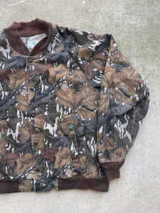 Vintage MossyOak Fall Foliage Bomber Jacket (XXL)