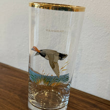 Load image into Gallery viewer, Vintage Ned Smith 22k Gold Rim Waterfowl Highball Barware Drinking Glasses Set of 4