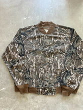 Load image into Gallery viewer, Vintage Mossy Oak Treestand Camo Bomber Jacket (XL)