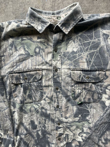 Vintage MossyOak Breakup Camo Gen 1 Button-Up Shirt (XXL)