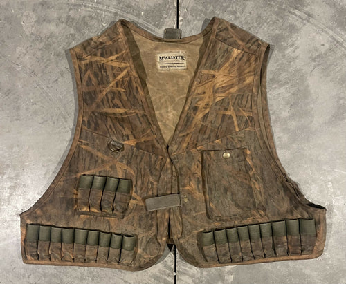 90’a McAlister Mossy Oak Shadow Grass Waxed Canvas Shell Vest 🇺🇸