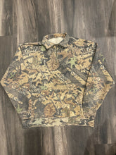 Load image into Gallery viewer, Vintage Mossy Oak Forest Floor Camo Cotton Quarter-Zip Pullover (L)
