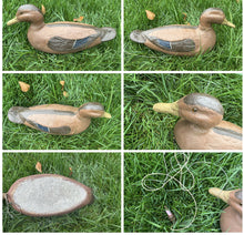Load image into Gallery viewer, Lot Of 7 1946 Victor Veri-Lite Mallard Duck Decoy ANIMAL TRAP CO PAPER MACHE