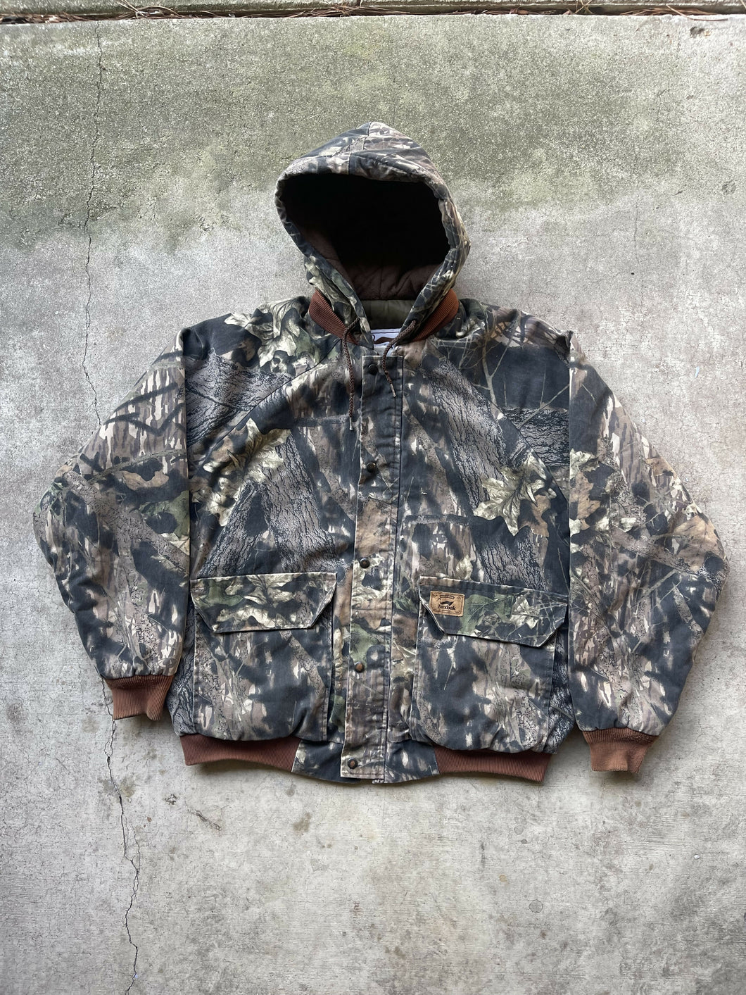 Vintage DuxBak Breakup Camo Bomber Jacket (XXL)