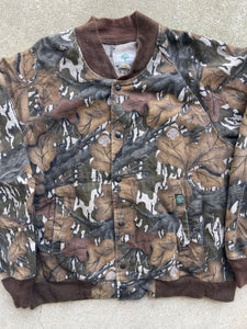 Vintage MossyOak Fall Foliage Bomber Jacket (XXL)