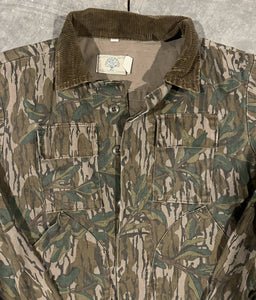 90’s Mossy Oak Greenleaf Corduroy Collar Jacket (M) 🇺🇸