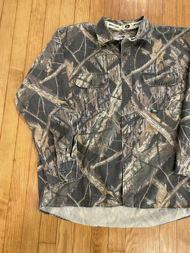 Vintage Mossy Oak Shadow Branch Button Up(XL/XXL)