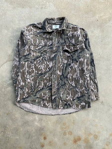 Vintage Mossy Oak Treestand Chamois Button Up