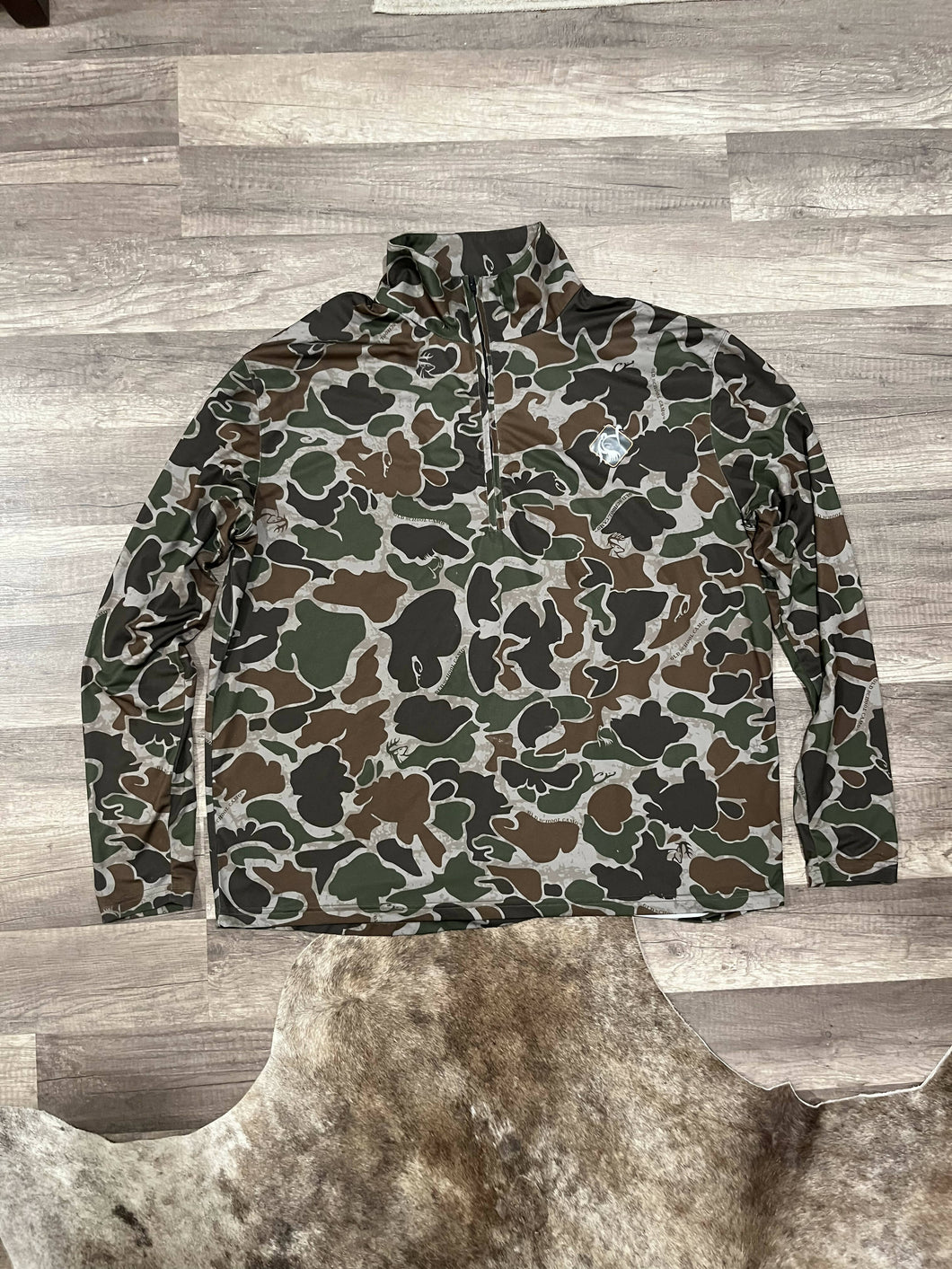 Ol’ Tom Old School Camo Lightweight Quarter Zip Large – Camoretro