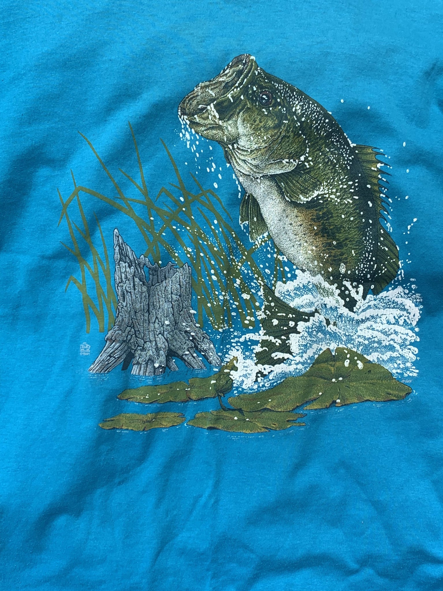 Vintage 90s Bass Fishing Shirt Cheap