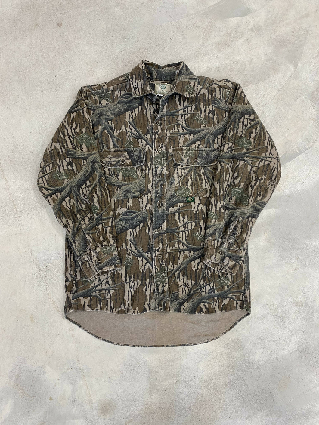 Vintage Mossy Oak Treestand Camo Button Up