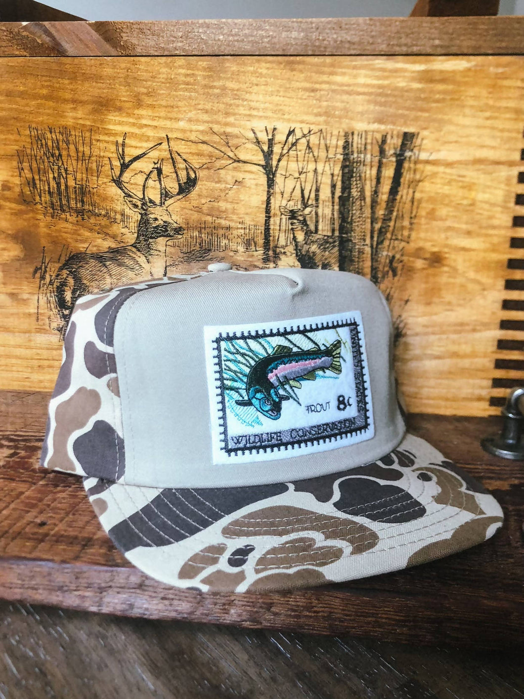 1971 8¢ Trout US Postage Stamp Hat