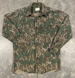 90’s Original Key Mossy Oak Greenleaf Button Down Shirt (L)🇺🇸