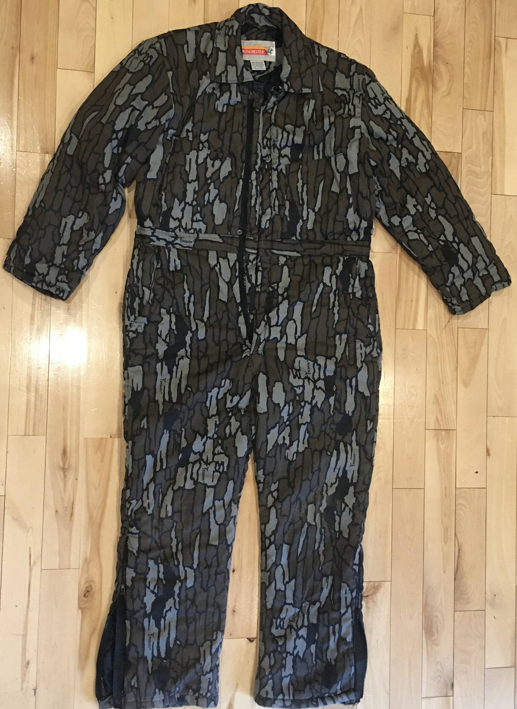 Vintage Winchester Trebark Camo Insulated Coveralls Large