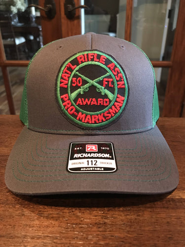 Vintage NRA Pro Marksman Patch on Richardson 112 Trucker Snapback Hat!