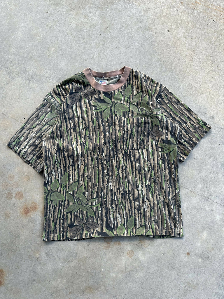 A1 Vintage Rattlers Brand Real Tree Camo Pocket T Shirt Adult XL Made In  USA Men