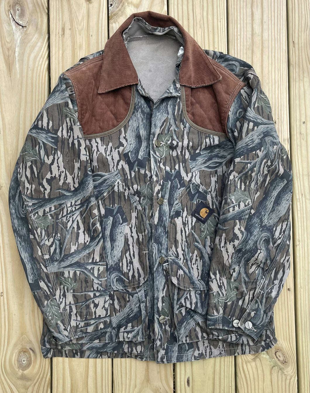 Carhartt Mossy Oak Treestand Corduroy Collar Jacket (M)