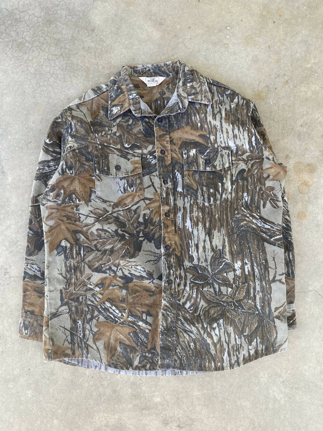 Vintage Redhead Realtree Camo Button up XL