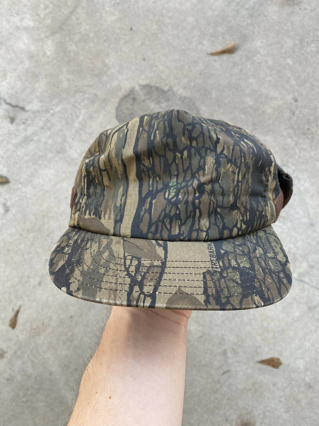 Vintage Trebark Green Leaf Snapback Hat w Velcro